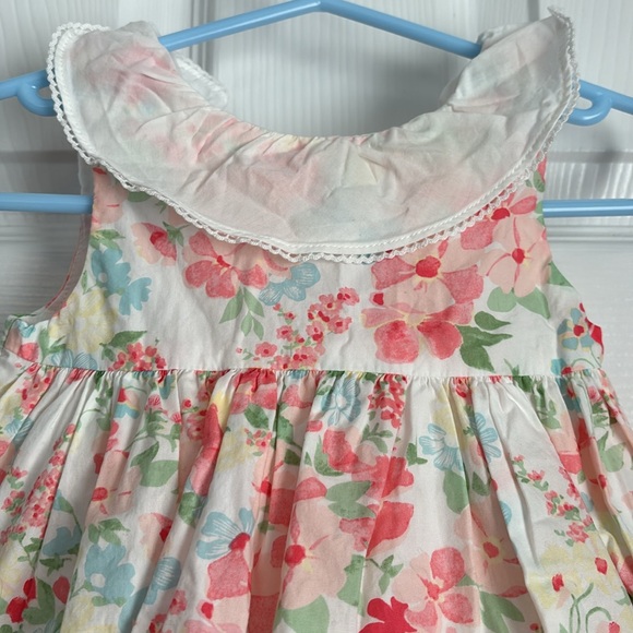 Janie and Jack Floral Dress Tulip pink Size: 6-12 Months - Picture 3 of 9